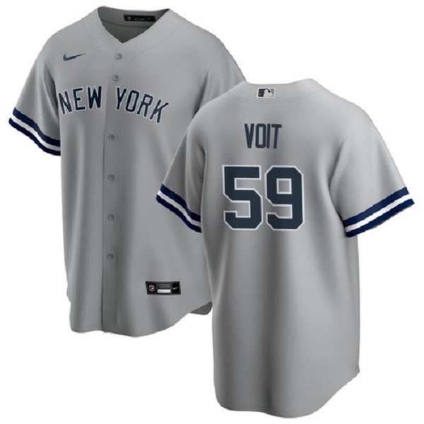Men's New York Yankees #59 Luke Voit Gray Cool Base Stitched Jersey